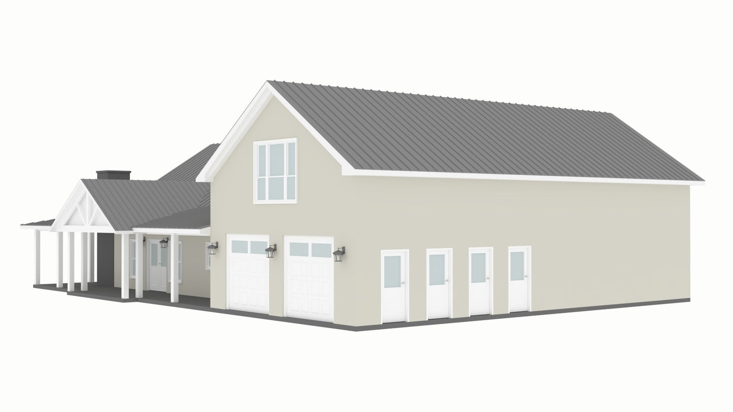PL-64009 Stuart Barndominium House Plan