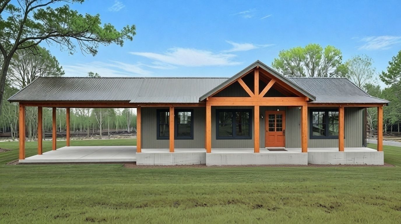 PL-64011 Silverwood Barndominium House Plan