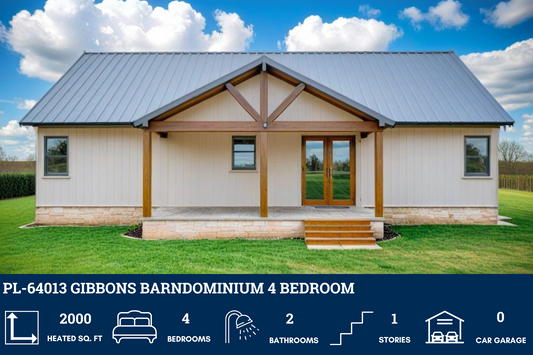 PL-64013 Gibbons Barndominium House Plan