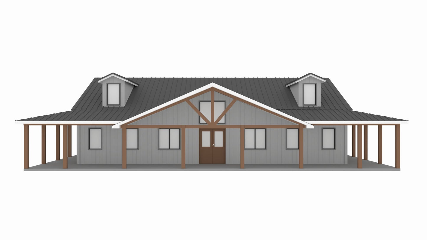 PL-64015 Sedona Barndominium House Plan