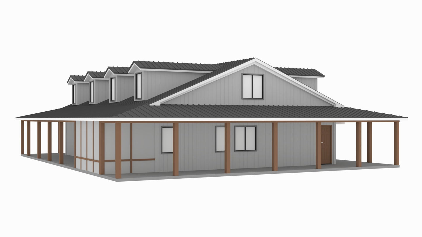 PL-64015 Sedona Barndominium House Plan