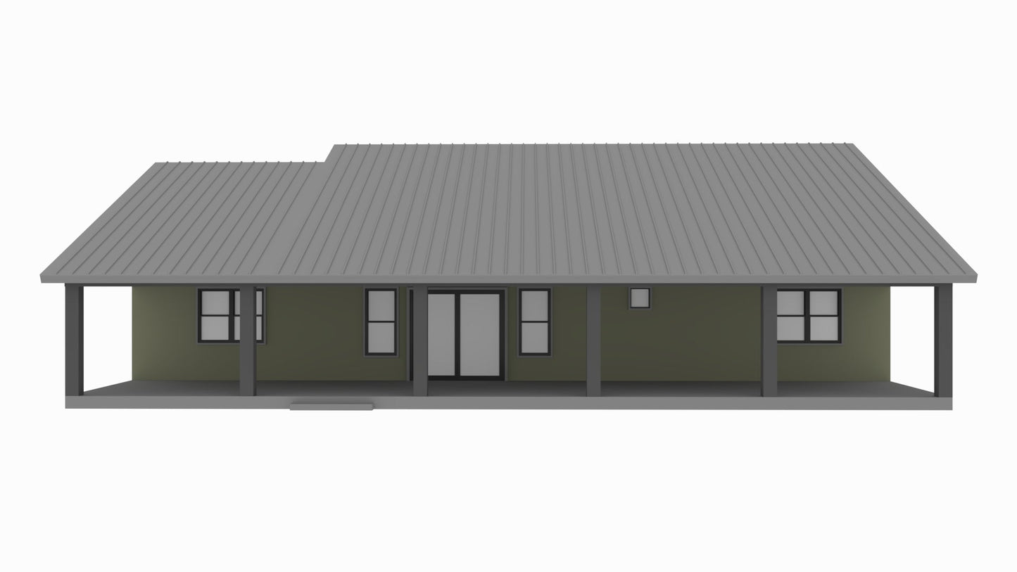 PL-64016 Ellis Barndominium House Plan