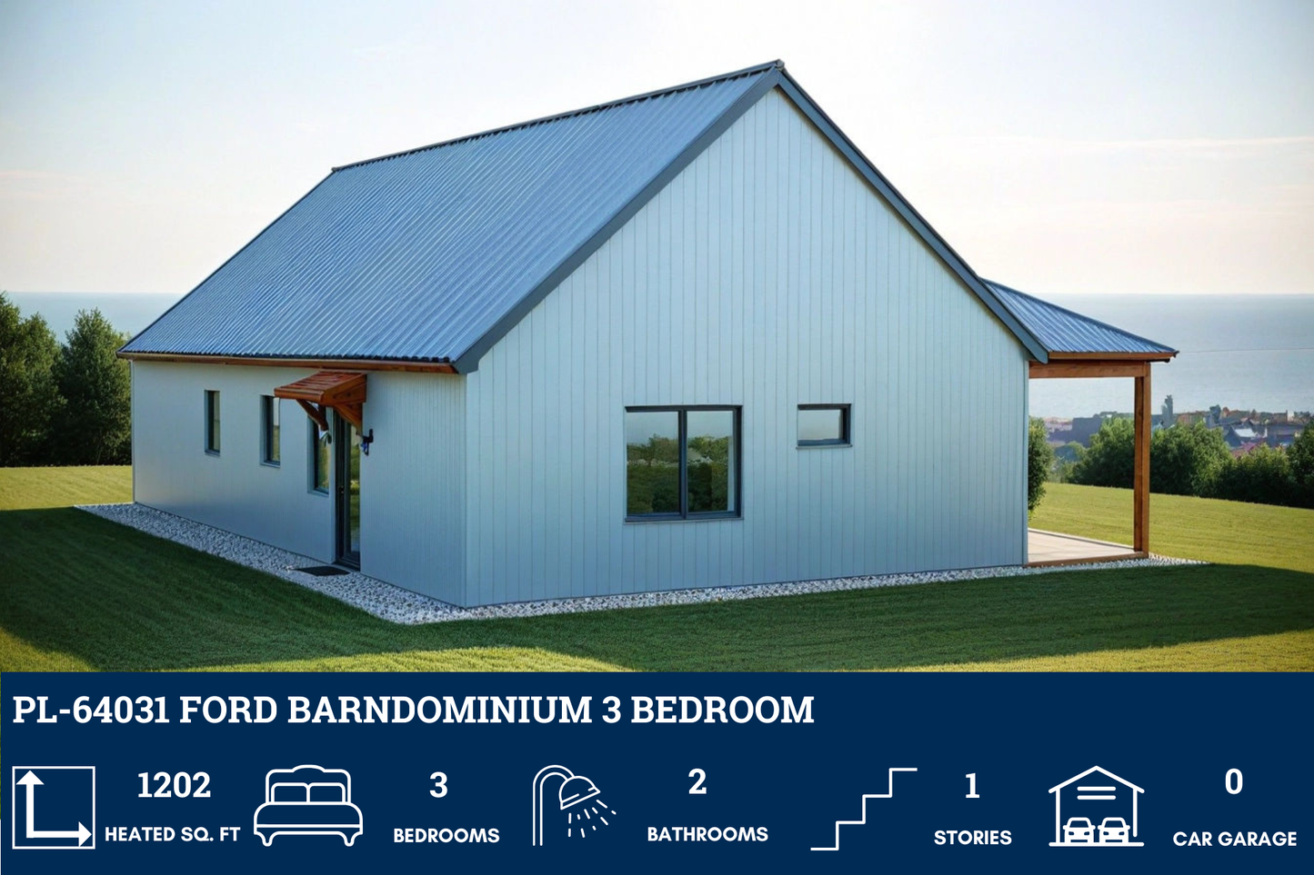 PL-64031 Ford Barndominium House Plan