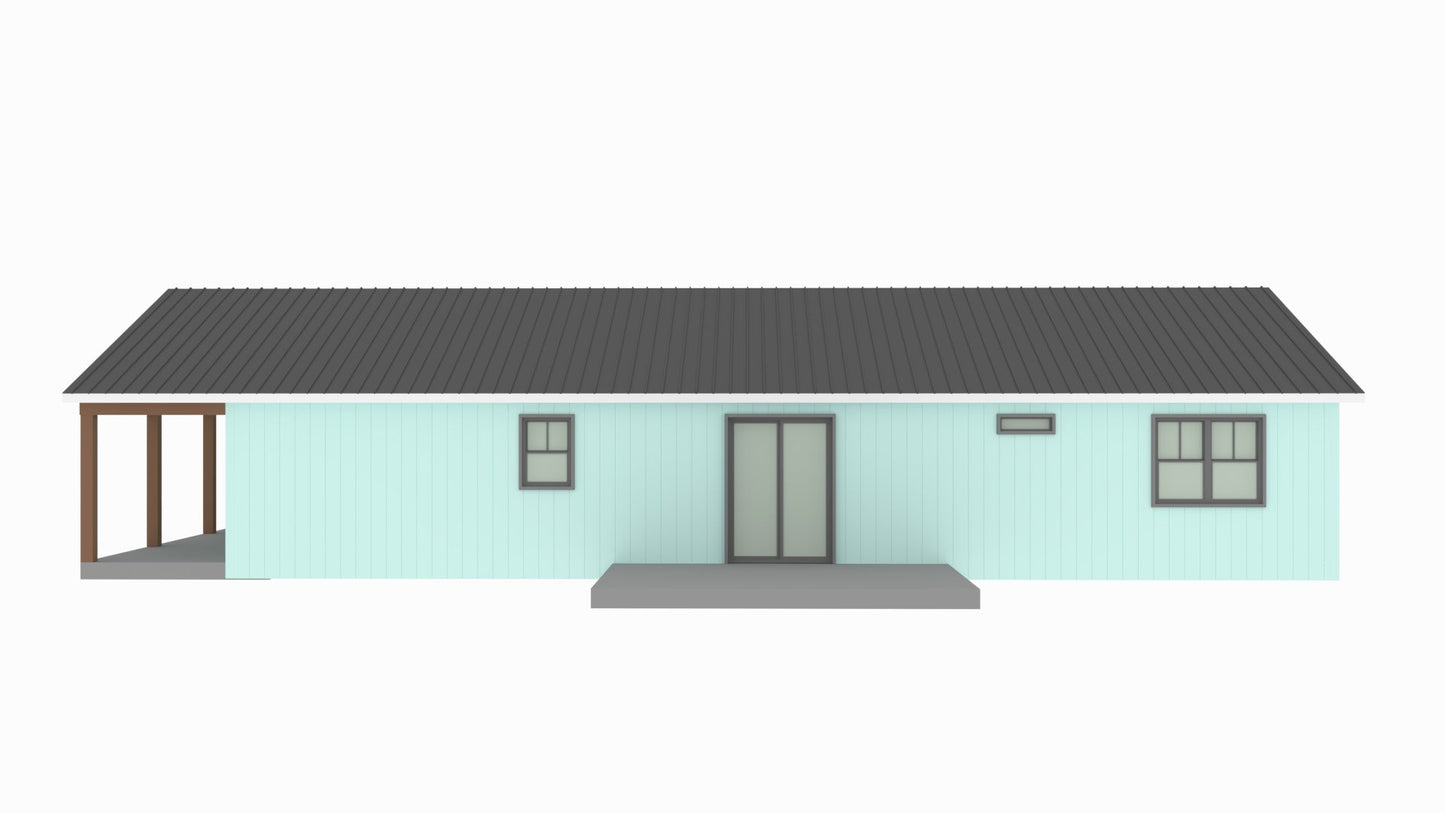 PL-64032 Abraham Barndominium House Plan