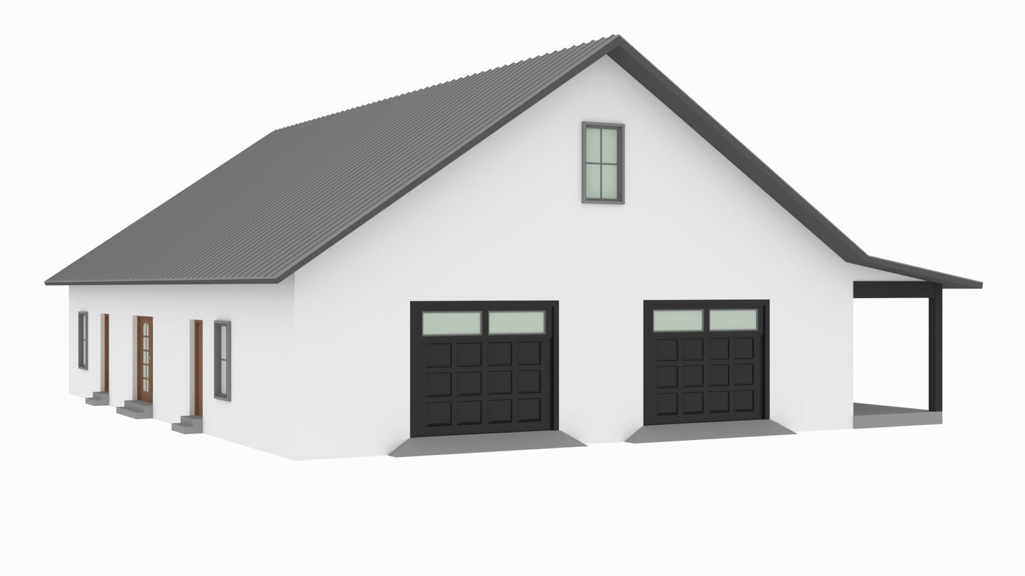 PL-64036 Frost Barndominium House Plan