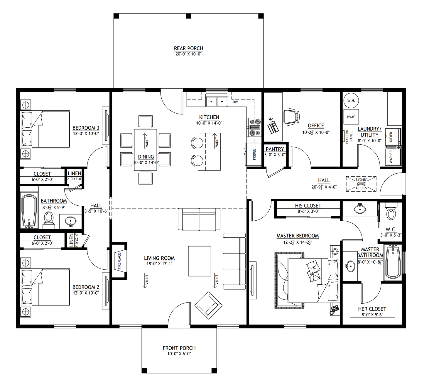 PL-64037 Fossil Barndominium House Plan