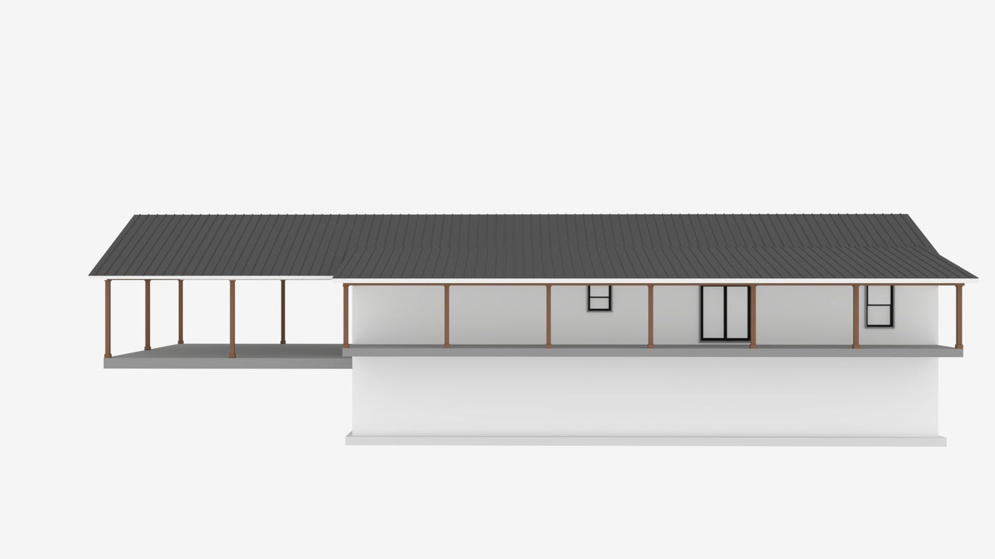 PL-69195 Sawyer Barndominium House Plan