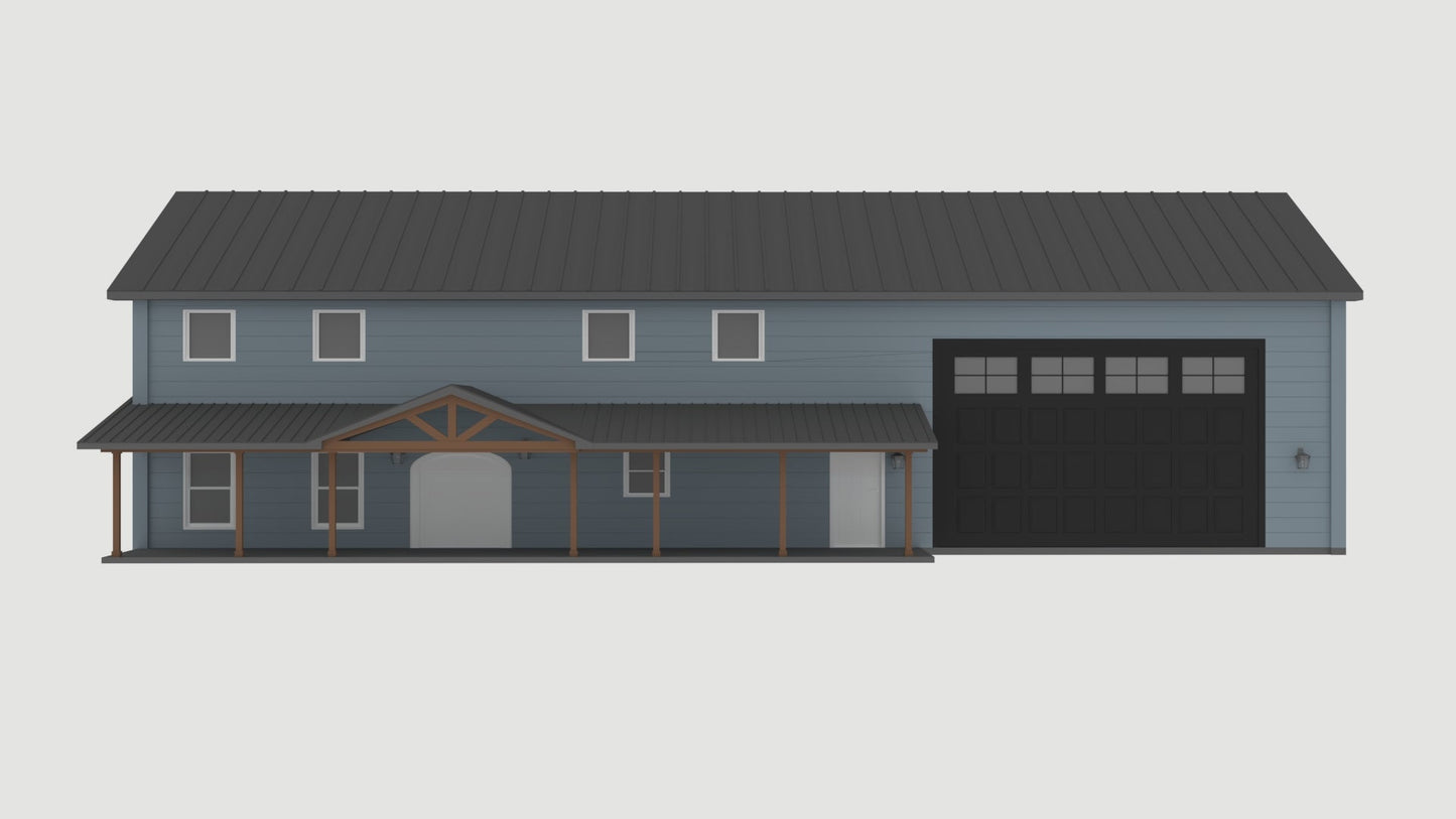 PL-69197 Bexley Barndominium House Plan