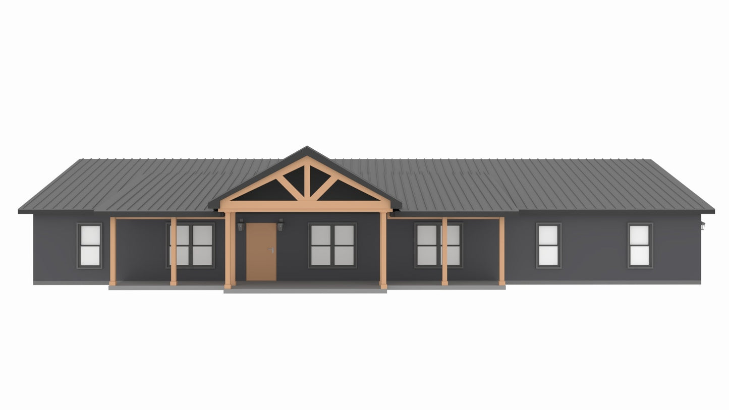 PL-71002 Riley Barndominium House Plan