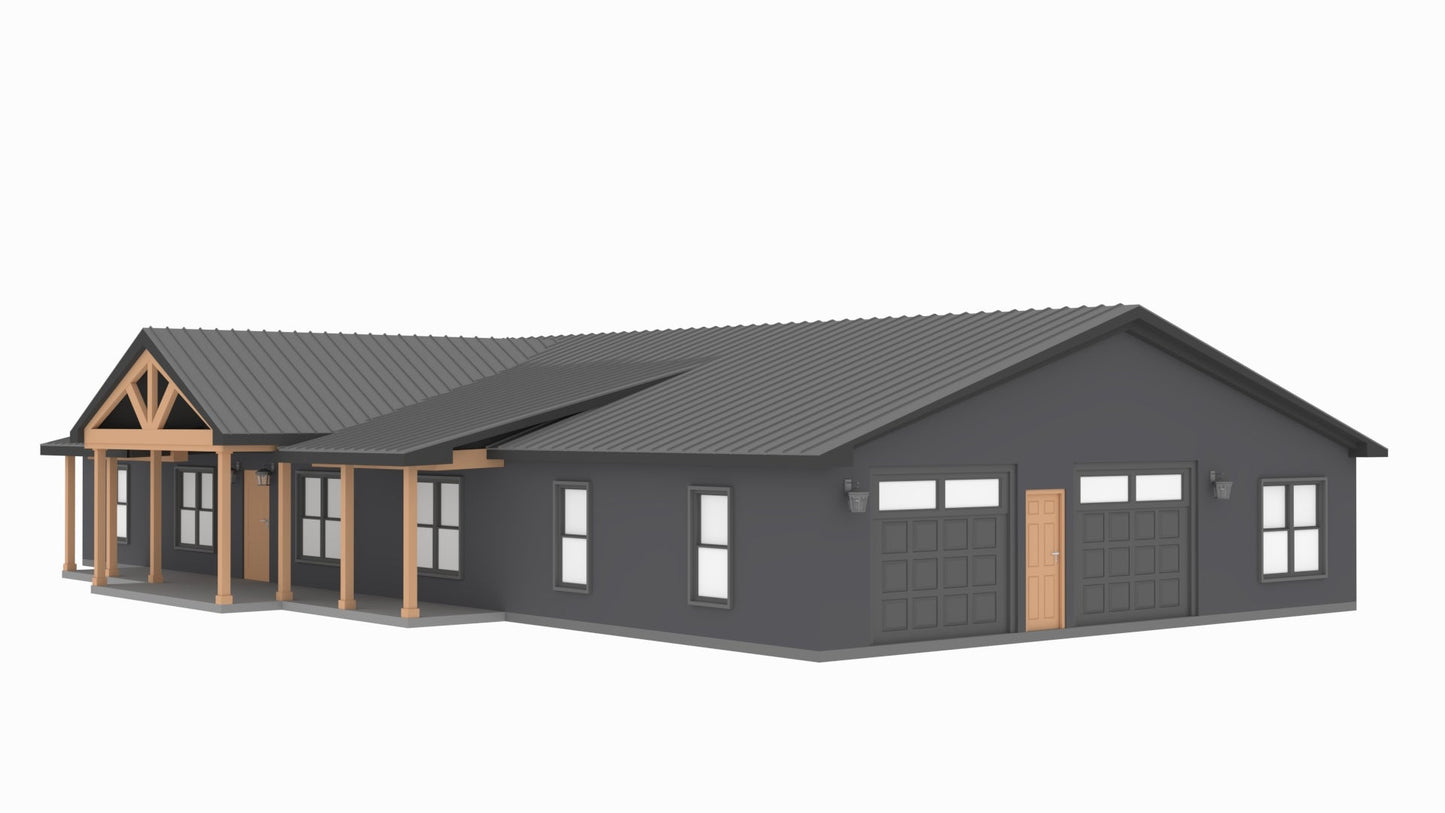 PL-71002 Riley Barndominium House Plan