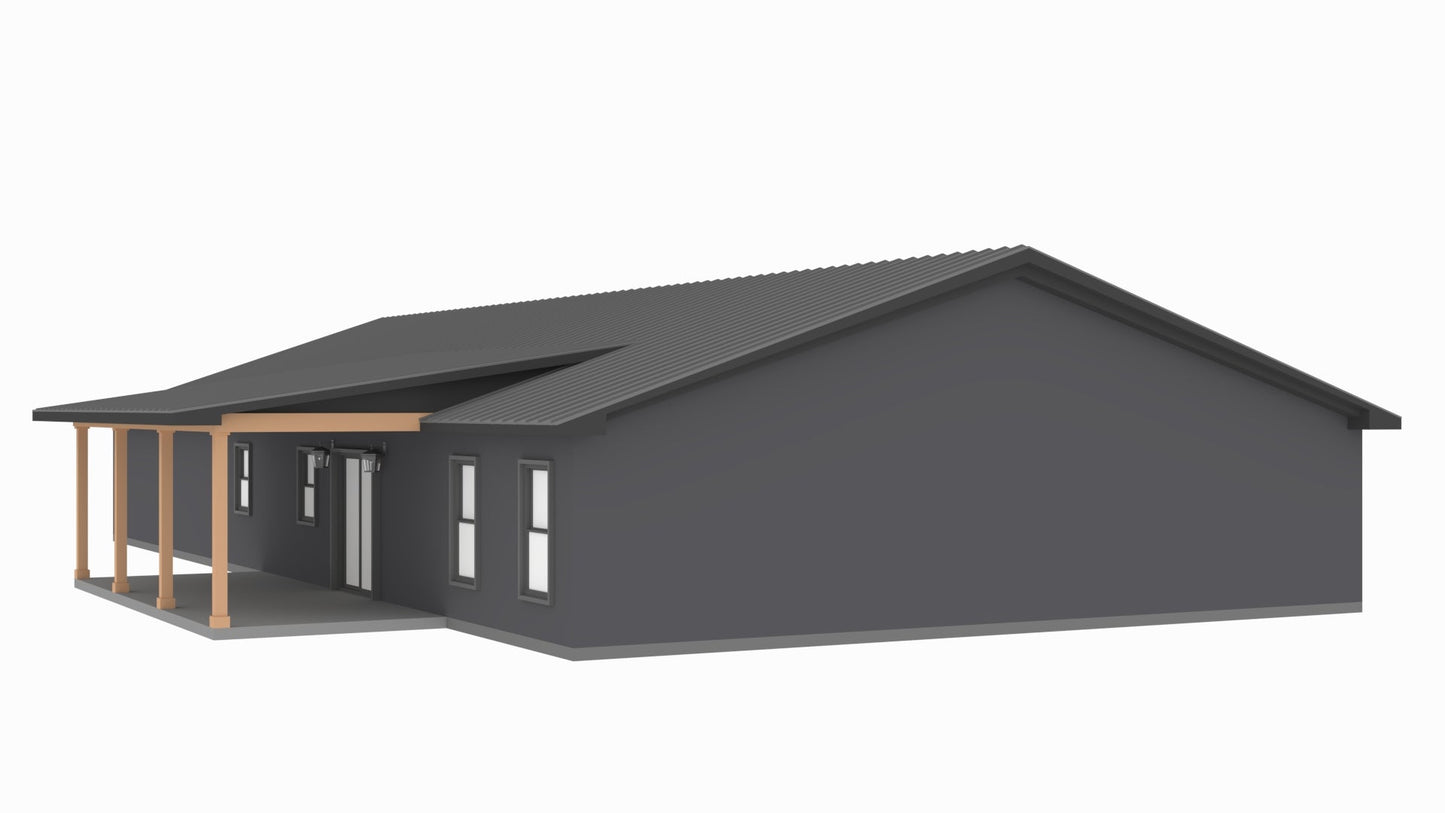 PL-71002 Riley Barndominium House Plan