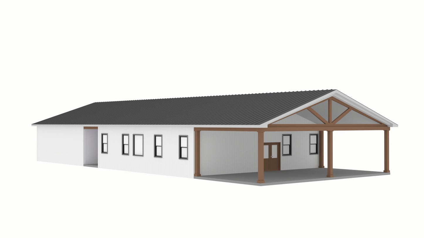 PL-71007 Serena Barndominium House Plan