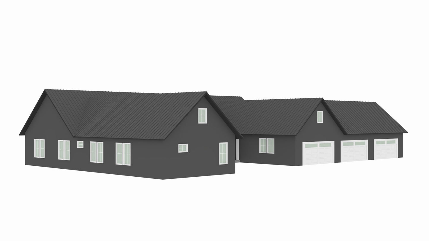 PL-71011-H Harvest Barndominium House Plan
