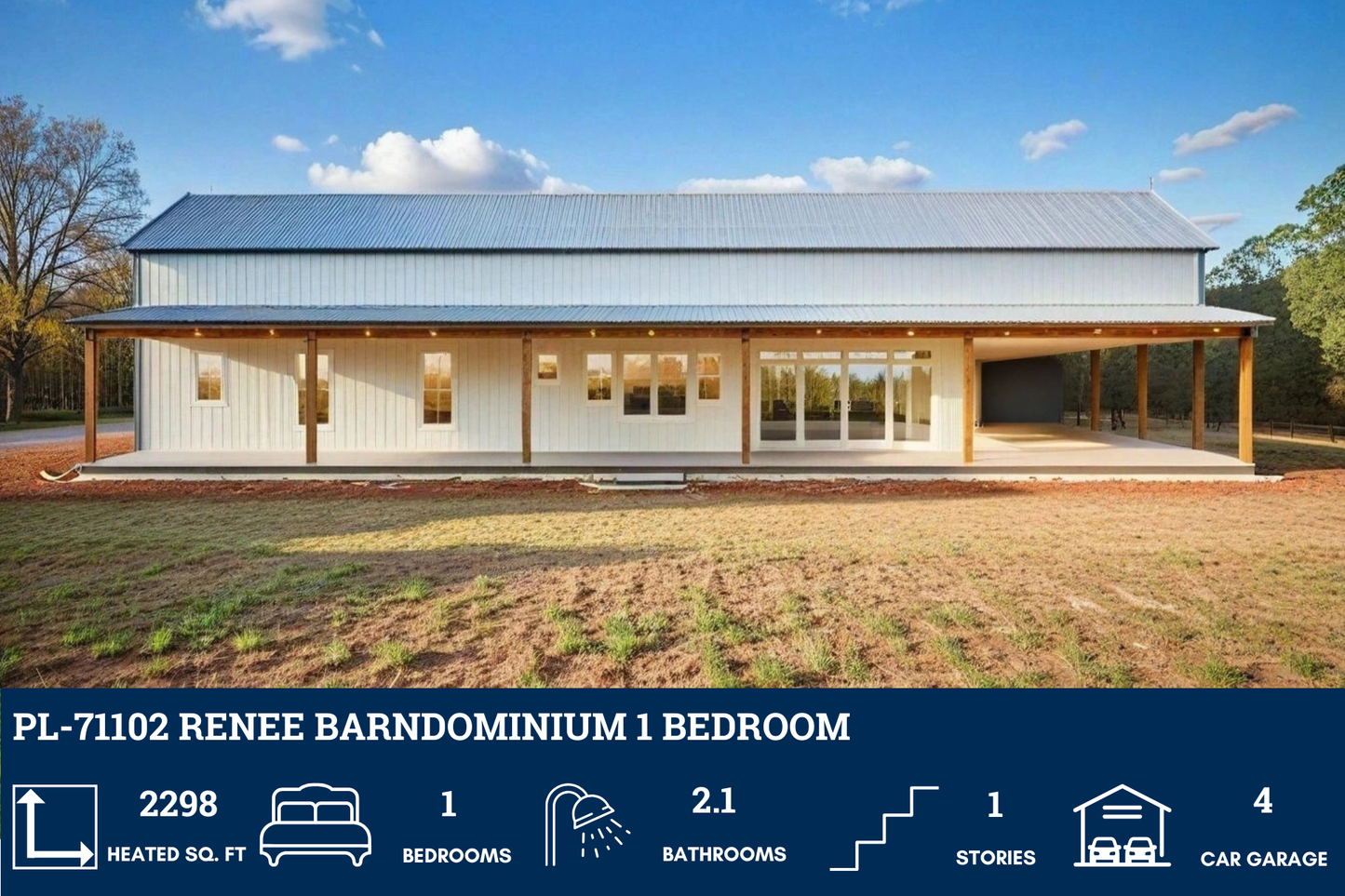 PL-71102 Renee Barndominium House Plan