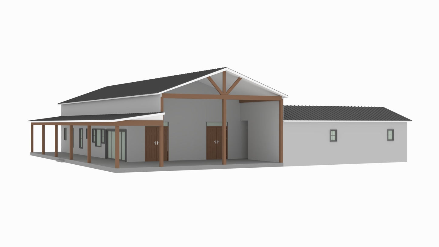 PL-71102 Renee Barndominium House Plan