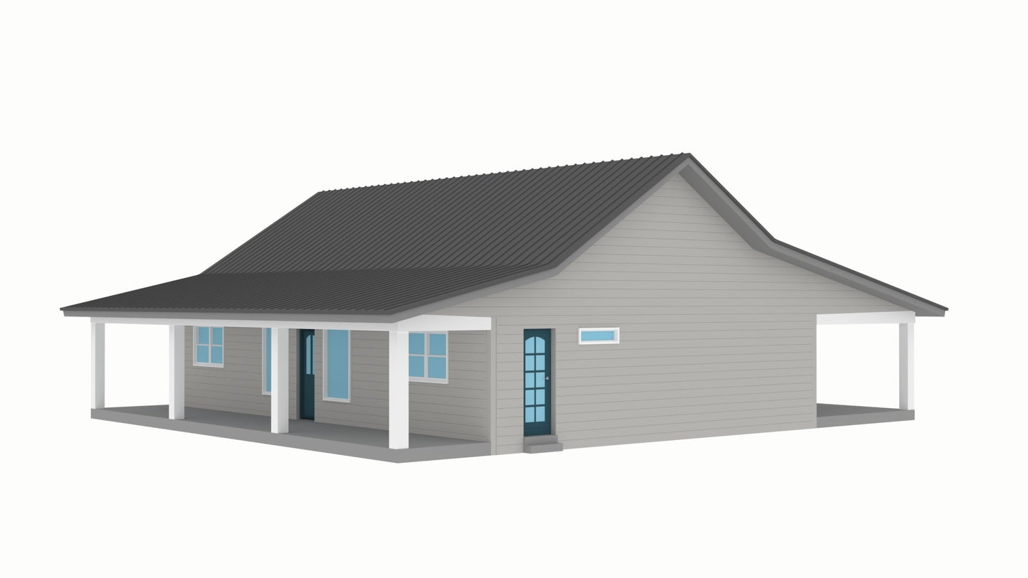 RP-10002-L Langston Barndominium  House Plan