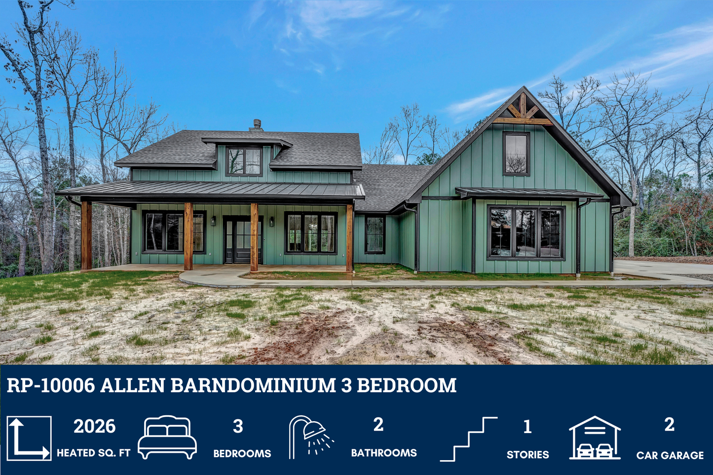 RP-10006 Allen Barndominium House Plan