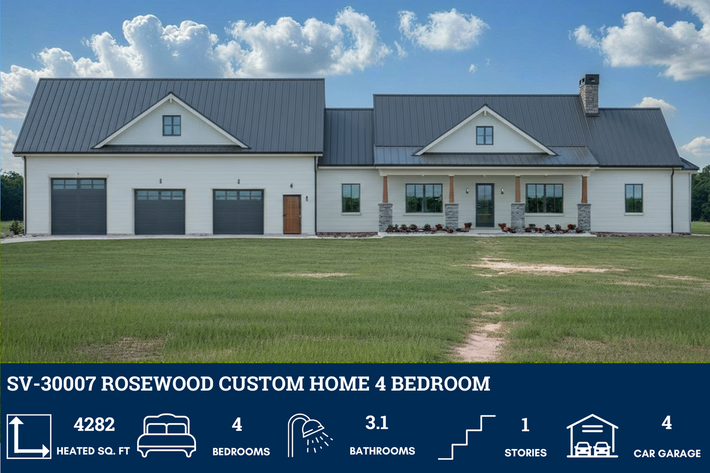 SV-30007 Rosewood Custom Home Plan