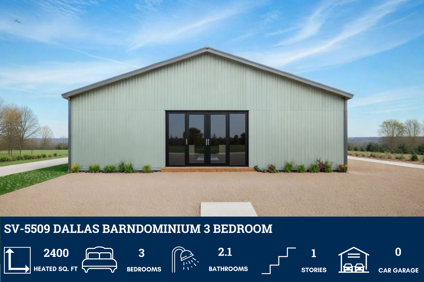 SV-5509 Dallas Barndominium House Plan