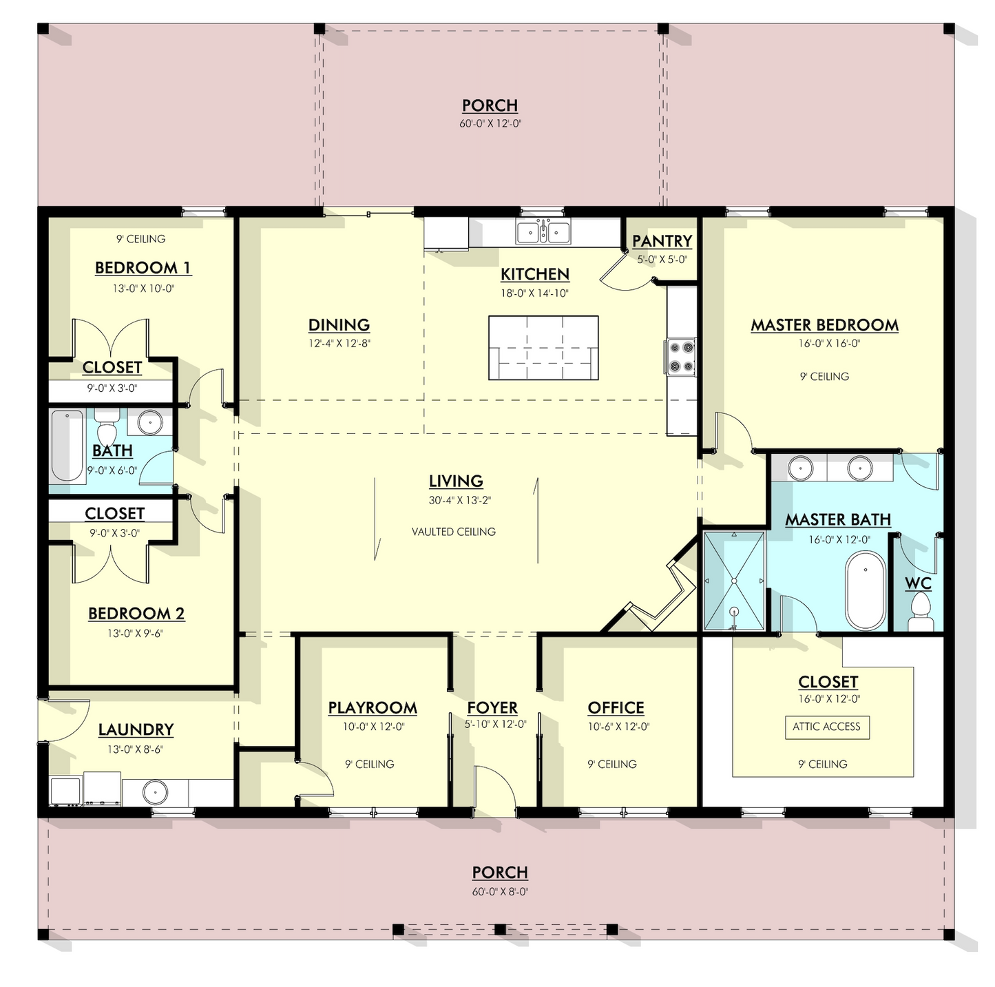 LP-3203 Aurora Barndominium House Plan
