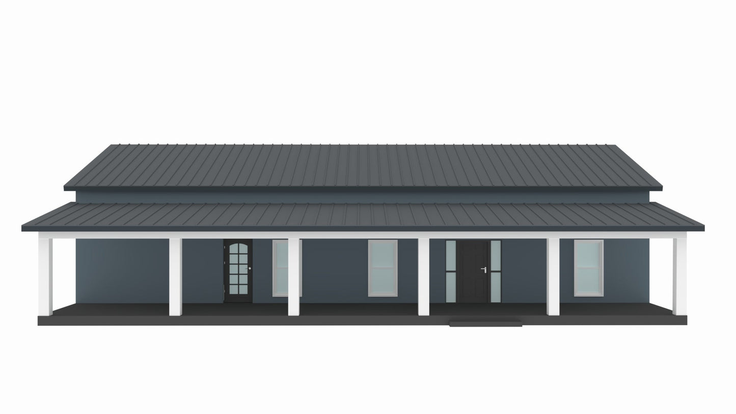BCO-40025-D Dawn Barndominium House Plan