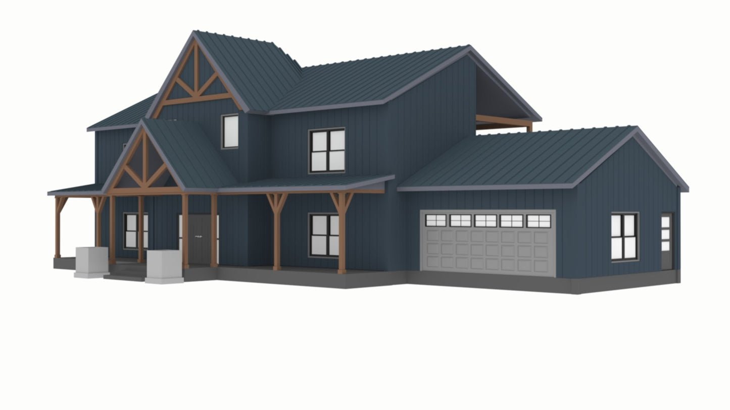 BCO-40052 Michael Barndominium House Plan
