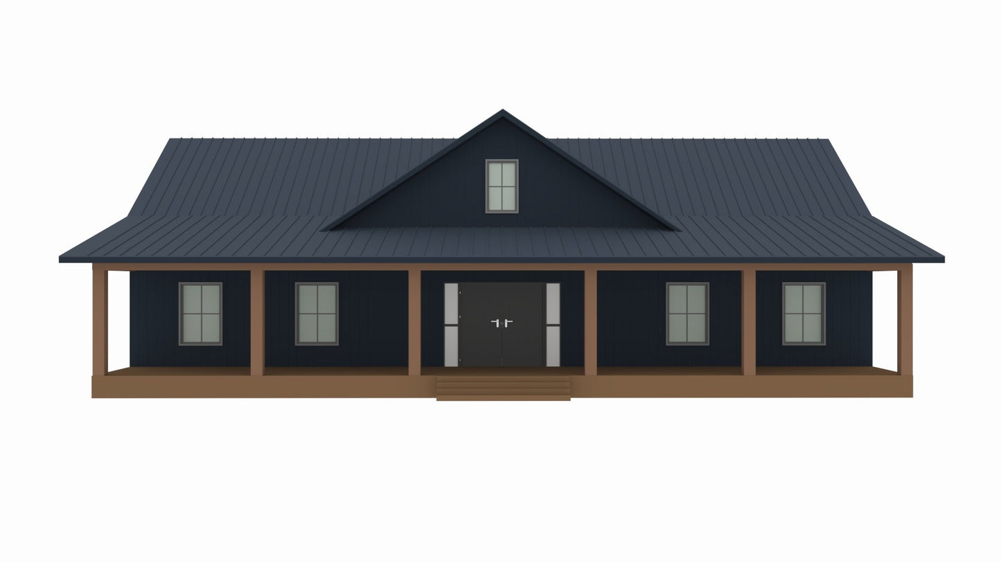 BCO-40066 Bullchase Barndominium House Plan
