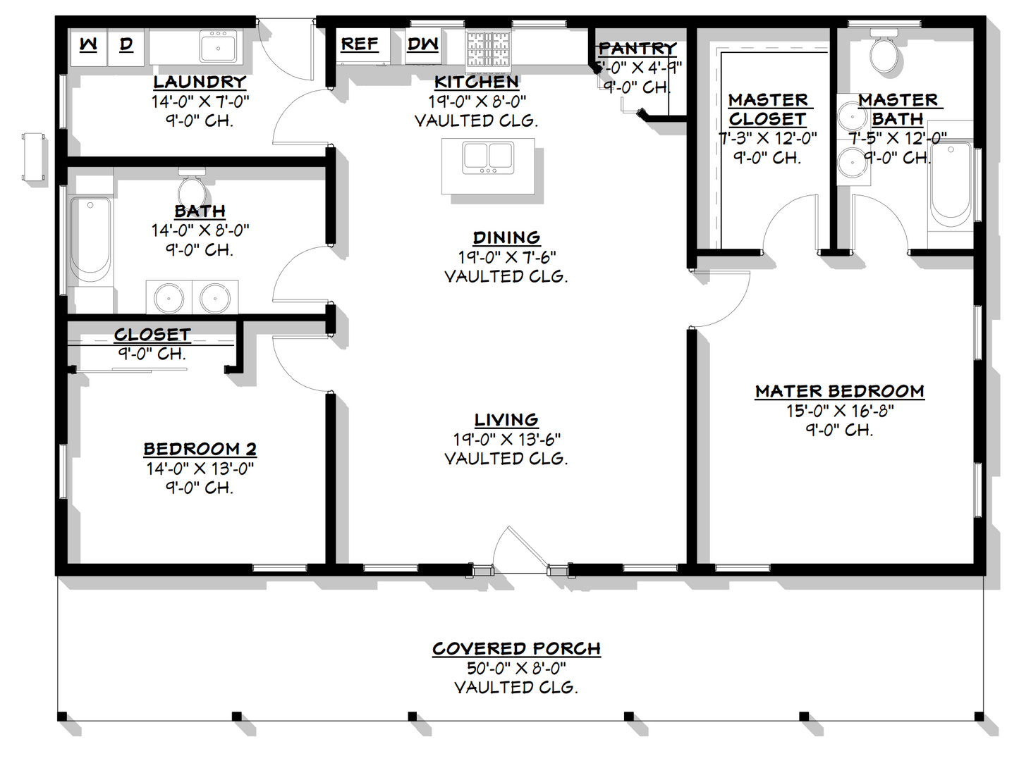 BCO-40116 Knox Barndominium House Plan