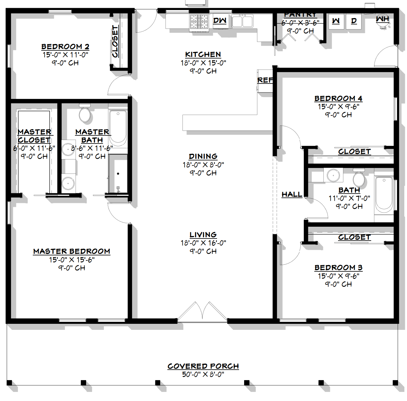BCO-40155 Melissa Barndominium House Plan