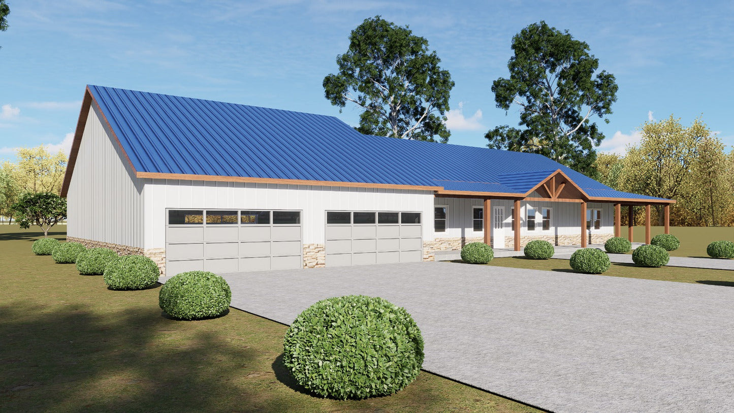 PL-61303 Brookvale Barndominium House Plan