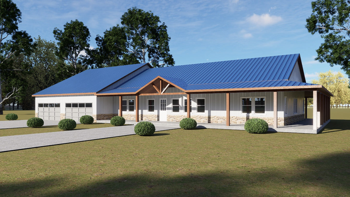 PL-61303 Brookvale Barndominium House Plan