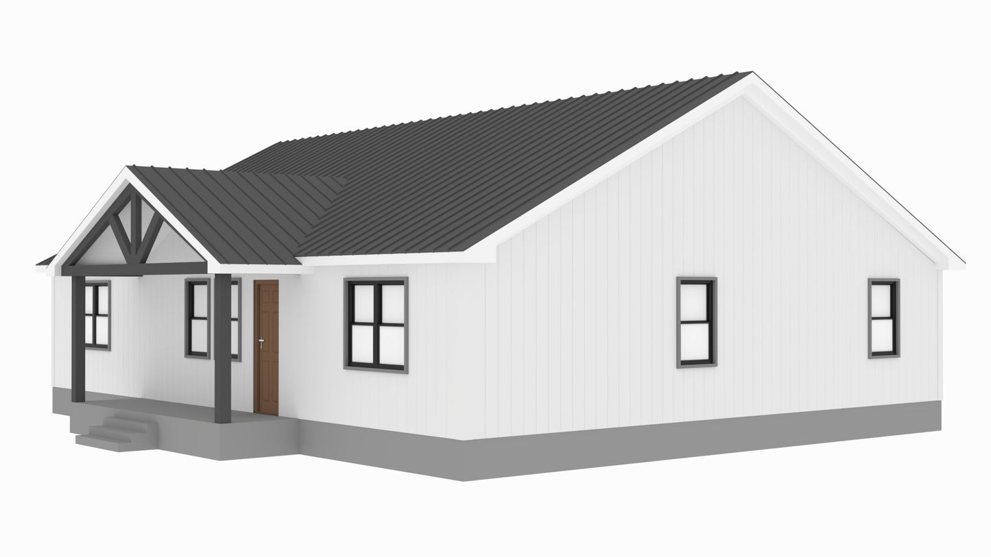 PL-64013 Gibbons Barndominium House Plan