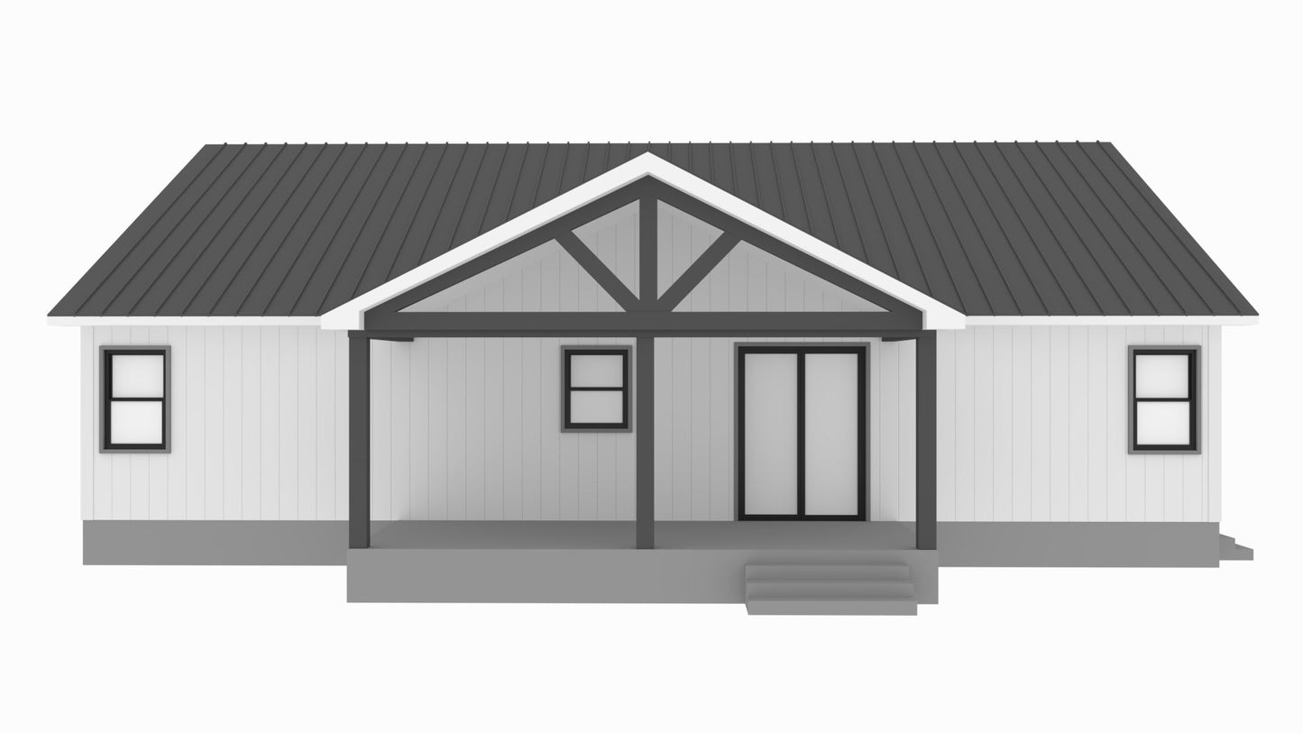 PL-64013 Gibbons Barndominium House Plan