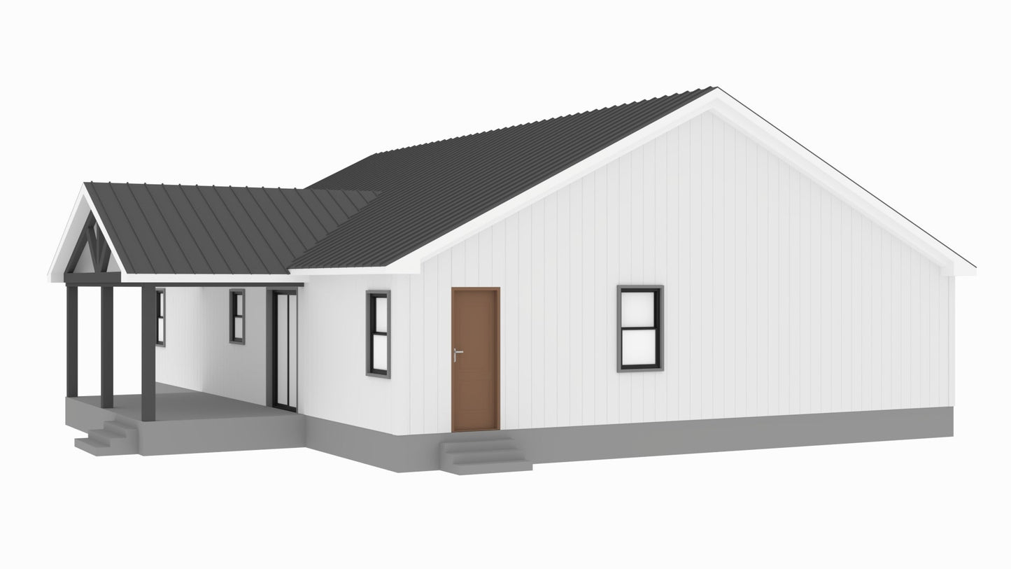 PL-64013 Gibbons Barndominium House Plan