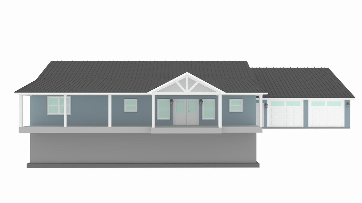 PL-64020 Nussfield Barndominium House Plan